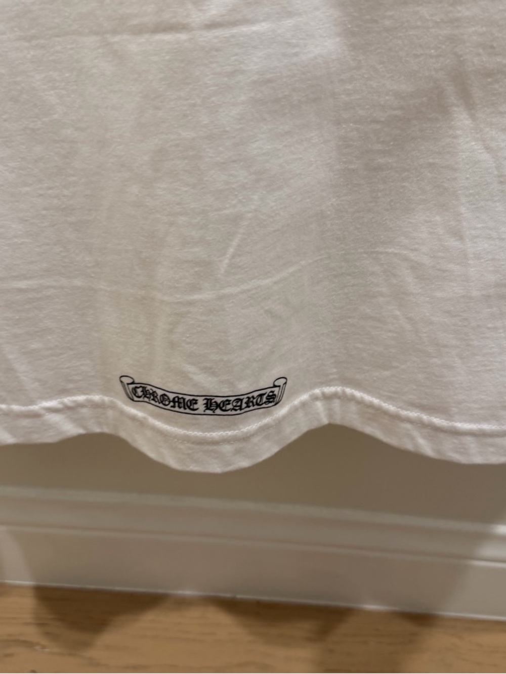 Chrome Hearts White Short-Sleeve Pocket Tee with Black Logo - Picture 9 of 13